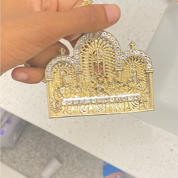 Gold and Silver Ornate Pendant